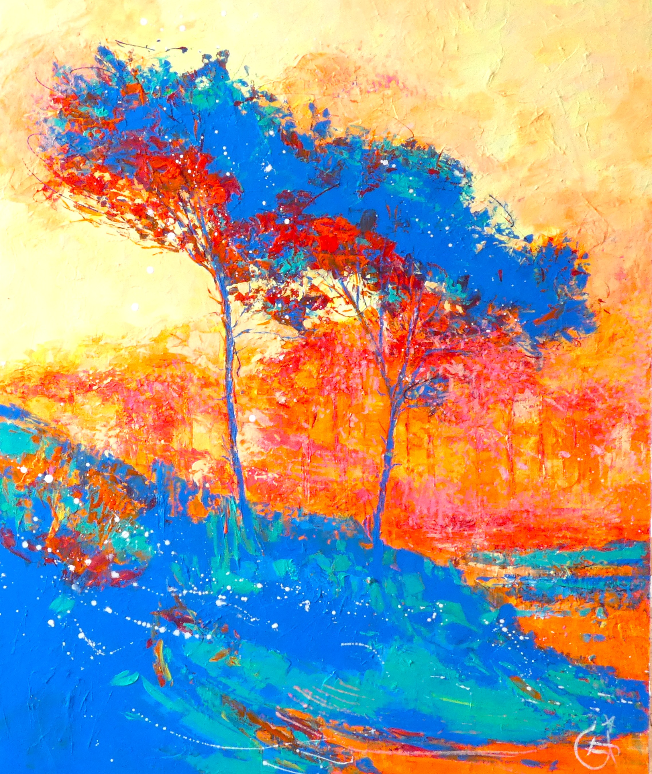 Parasols bleus