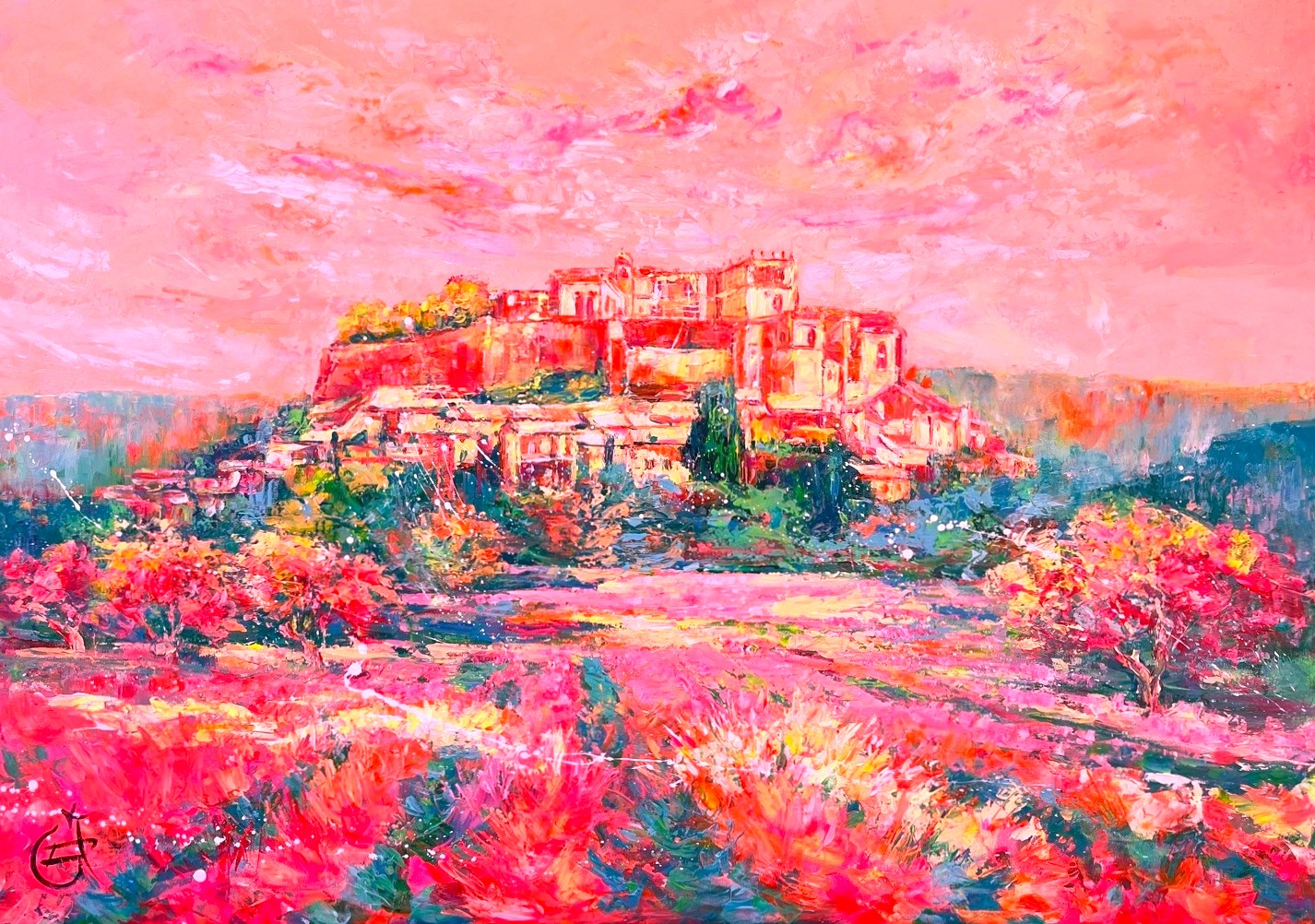 Grignan, en rose 