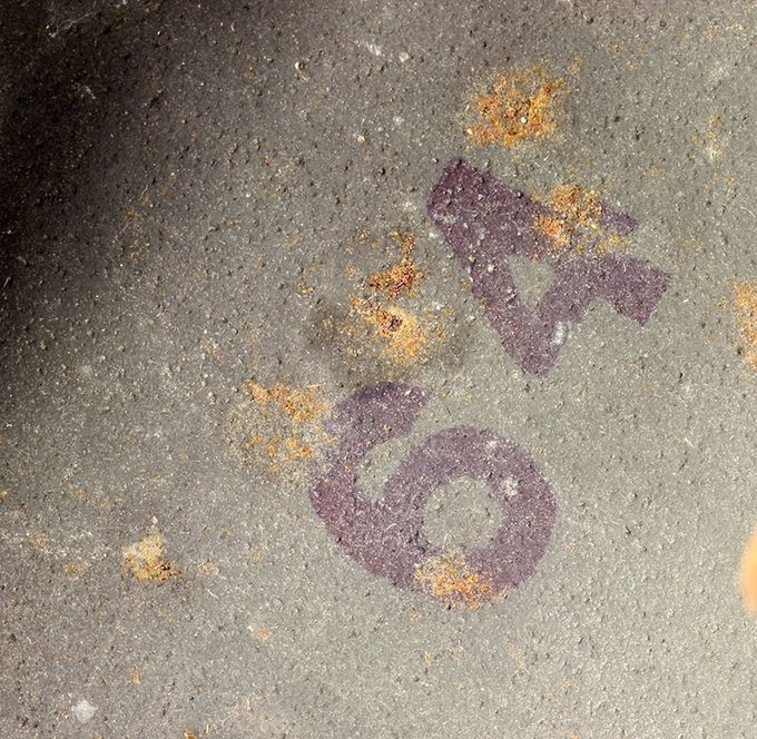 Size 64 ink-stamped in the dome of an M40 EF.