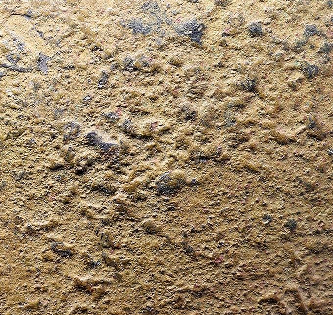 Another close-up of the M35 woodchip/sawdust painted helmet above.