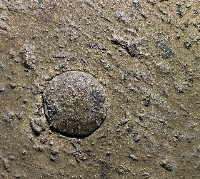Another close-up of the M40 woodchip/sawdust paint above.