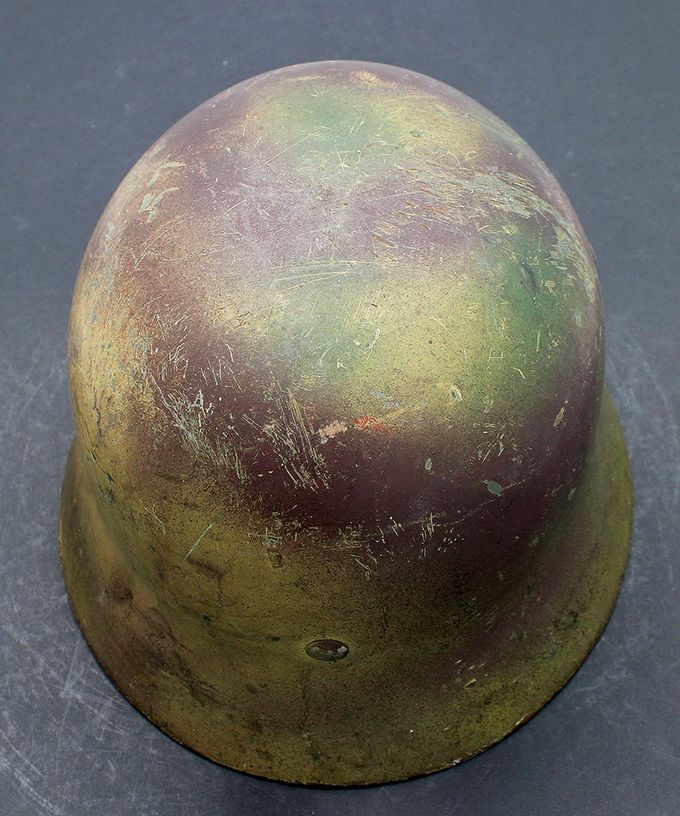 Top side of the helmet.