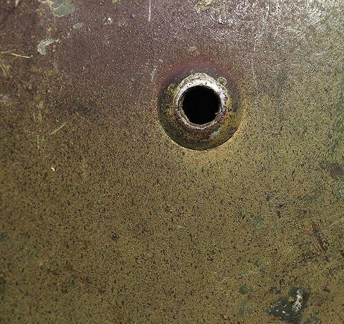 Close-up picture of the vent hole.