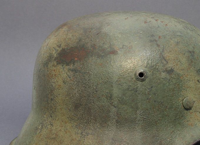 Right side of the helmet.
