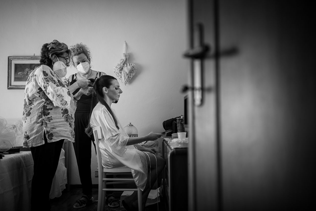Black and white wedding