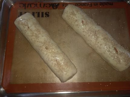 Stromboli about to go into the oven