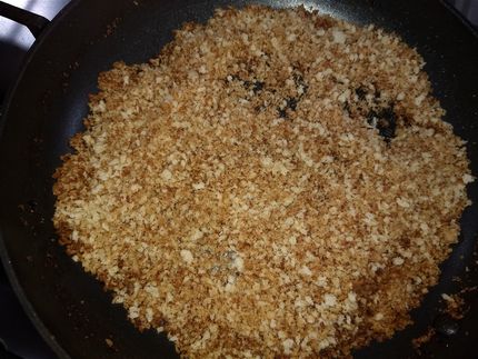 Don't burn the panko crumbs