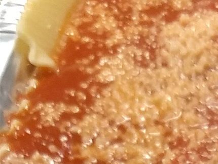 Lasagna just about to go into the oven.