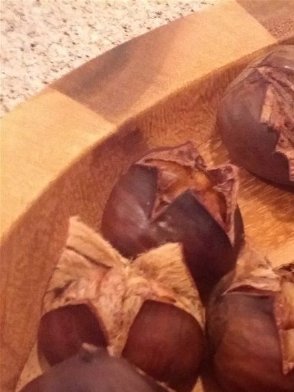 Chestnuts roasting on an open fire...