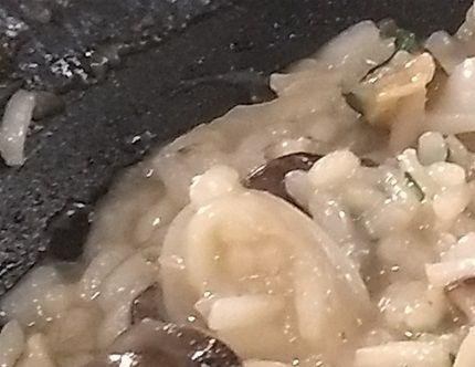 Creamy Dreamy risotto with seafood and mushrooms