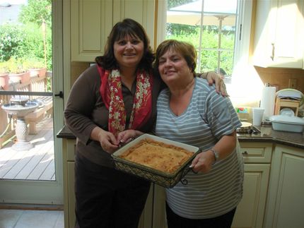 Me and my comara Toni after teaching her how to make it. Fun times...