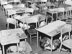 Air raid drills were conducted a few times a year. They stopped in the early 60s.