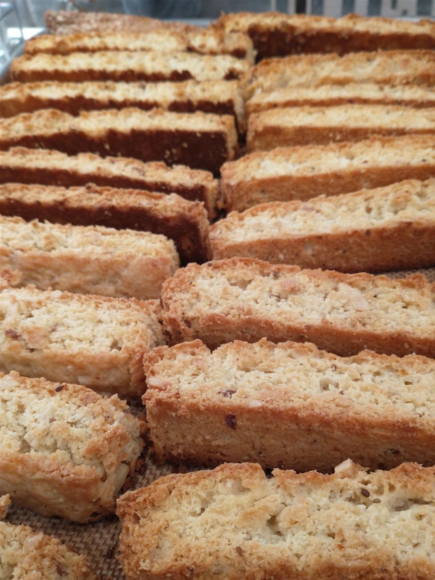 Hot out of the oven....Tuscan style biscotti