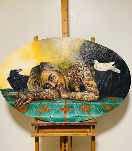  " Inherent duality " / olie på MDF plade/SOLGT