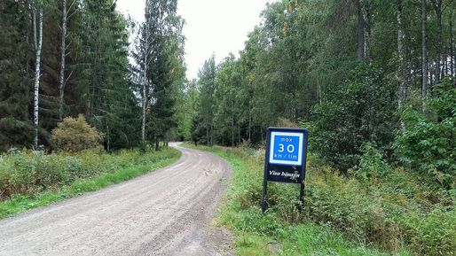 Gisevägen, infart från VHD-red