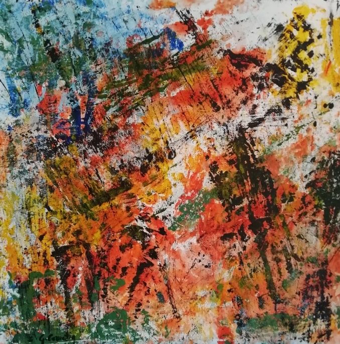 Giulia Cernetig - Il Paradiso perduto, Acrilico su tela 60X60