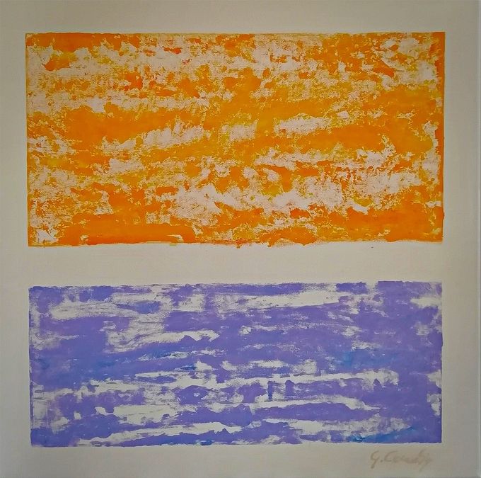 Giulia Cernetig - Serie Monocromie 2, Olio su tela 50x50