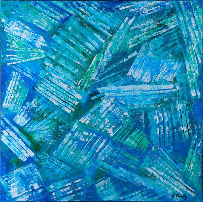 Giulia Cernetig - Scale verso il Paradiso, Acrilico su tela 60x60