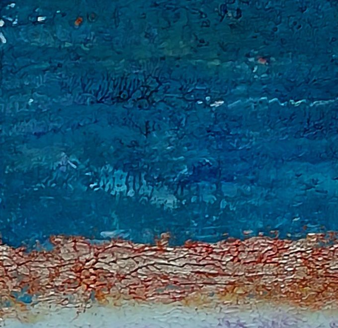 Giulia Cernetig - Il fiume della vita, Acrilico 50x50 - Opera pubblicata sul catalogo digitale della 31° Fiera Arte Padova, C.A.T.S.