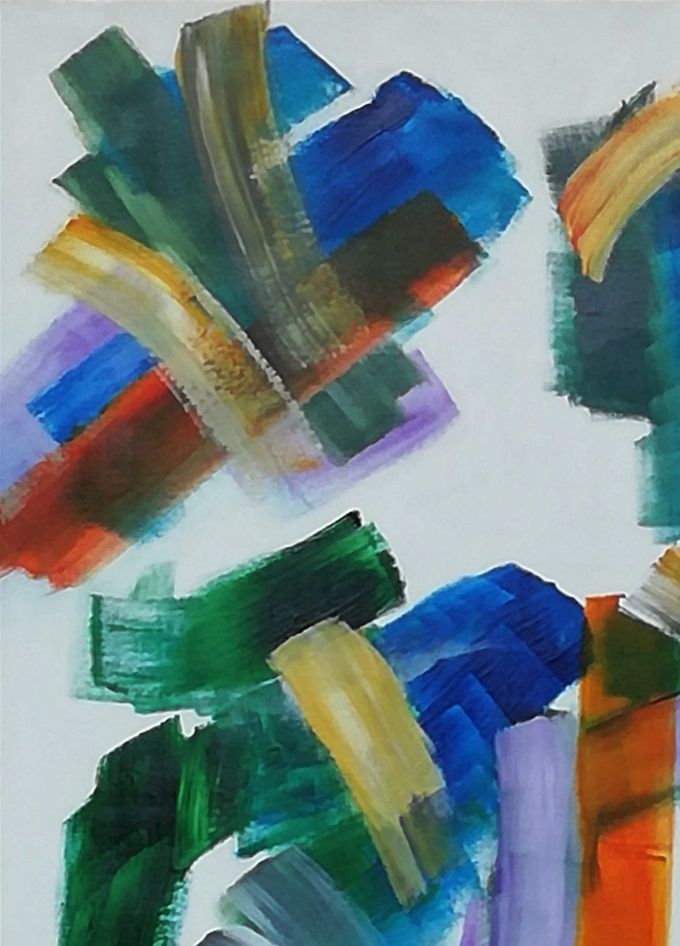 Giulia Cernetig - Il moto ascensionale dei flussi d'aria, Acrilico 50x70