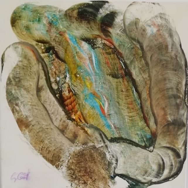 Giulia Cernetig - Radici dell'inconscio, Acrilico su tela 40x40