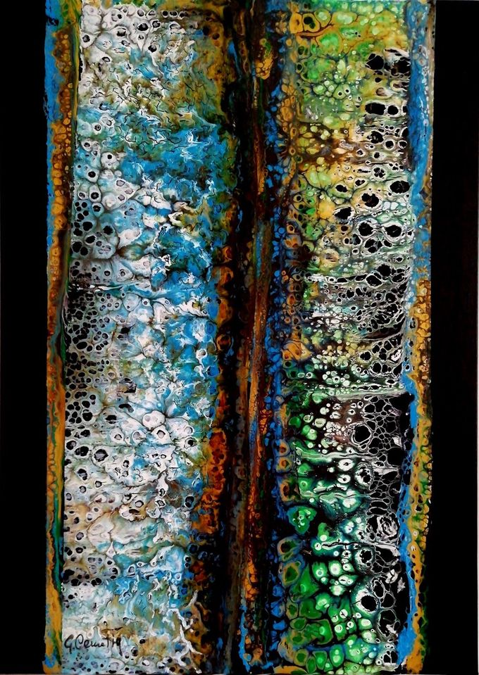 Giulia Cernetig - L'assolo di violino, Acrilico su tela 50x70, 2022