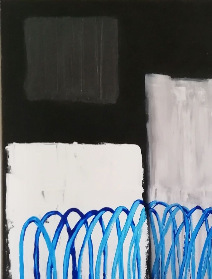 Giulia Cernetig - Intreccio di ellissi dentro un romanzo 1, Acrilico 60x80, 2022