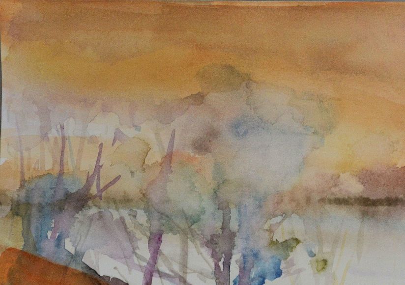 Goran Margetic, An der Drau,2016. Aquarell auf Papier, 23x31 cm