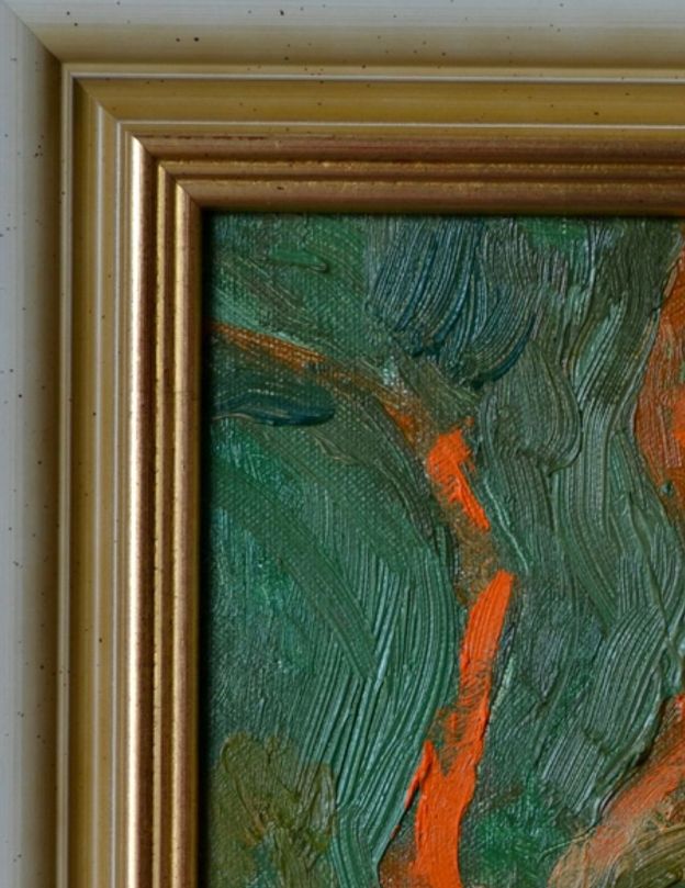 Goran Margetic, Olivenbäume, 2018. Öl auf Leinwand, 24x18 cm