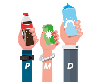 PMD afval logo ontwerp door Grafi-id