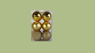 Julekugler guld 6 cm