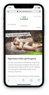blogindlæg sendt som nyhedsbrev for Landal