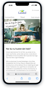 nyhedsbrev med blogindlæg for Landal