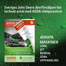John Deere ADDA Ramavtal för kommuner och regioner John Deere ADDA Ramavtal för kommuner och regioner