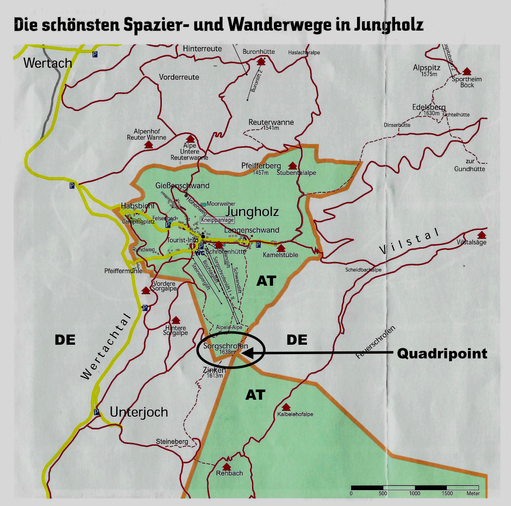 Enclave Jungholz, quadripoint, Sorgschrofen