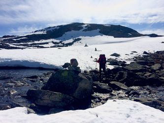 Mye snø til å være slutten av juli