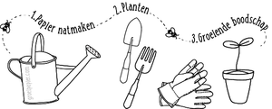 groeipapier plantinstructie