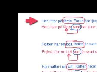 Här är som subjektet i bisatsen
