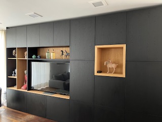 tv-meubel elegant black / eik