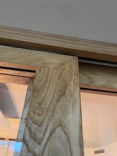eiken schuifdeur detail
