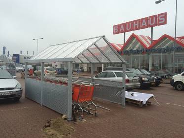 Kundevognshus under montering