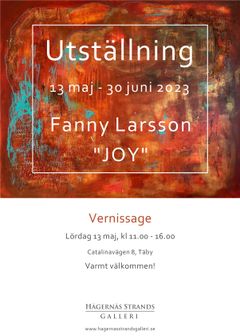 Inbjudan Vernissage 13 Maj 2023 Fanny Larsson