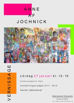 Inbjudan Vernissage 27 Jan 2024 Anne af Jochnick 50x70