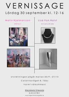 Inbjudan Vernissage 30 Sept 2023 Malin Hjalmarsson Lisa Von Holst 50x7