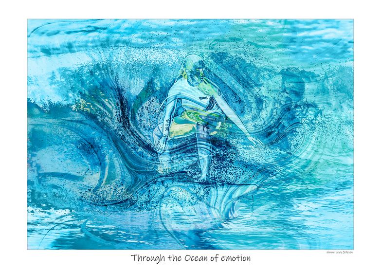 Through the Ocean of emotion by Hanne Levy Jellesen - (turkis) - Kopi