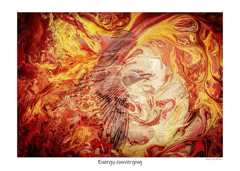 Energy converging by Hanne Levy Jellesen orange