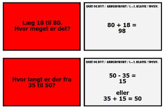 Kort til Quiz og Byt - eller andre aktiviteter.