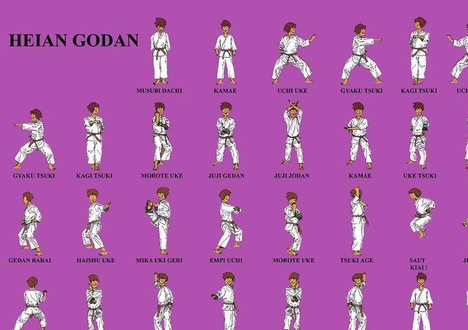 Heian Godan Purple to Purple/White