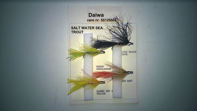 DAIWA SALT WATER SEA TROUT  FLUESÆT
KR. 79,75  NU KR. 45,00
LAGER 3 STK.
