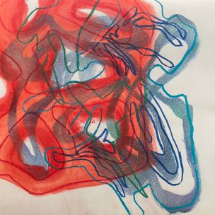 (30x30cm): mixed media on paper